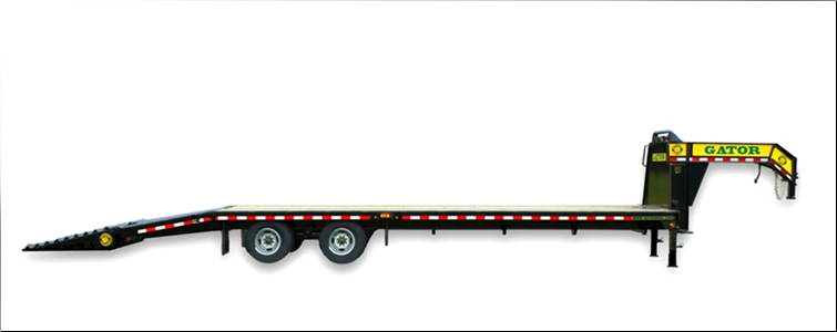 Gooseneck Flat Bed Equipment Trailer | 20 Foot + 5 Foot Flat Bed Gooseneck Equipment Trailer For Sale   White County, Tennessee